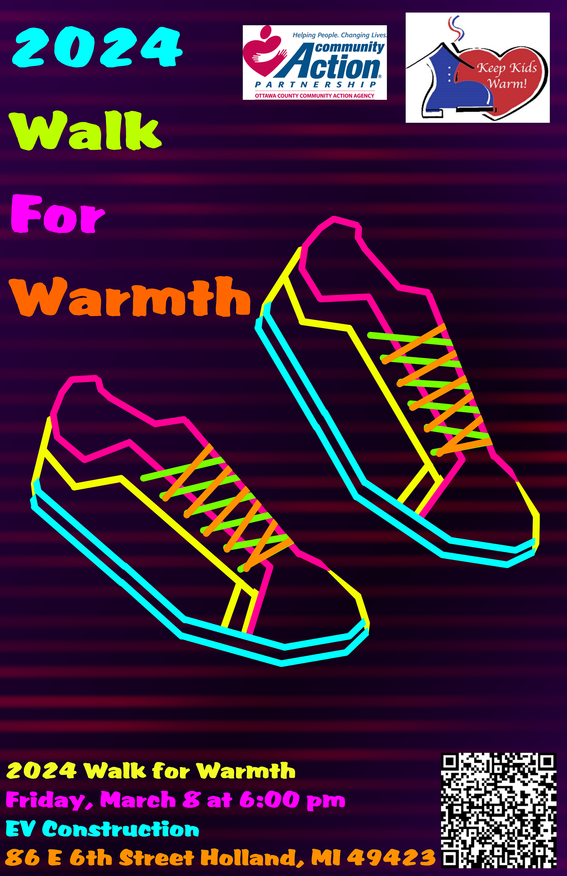 Walk for Warmth poster designed by Isaac Groth