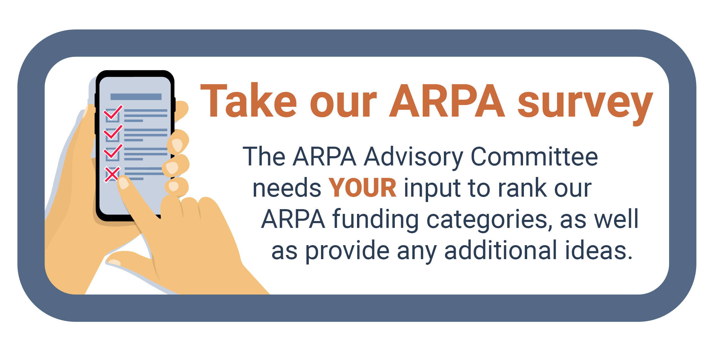 Take our ARPA survey.